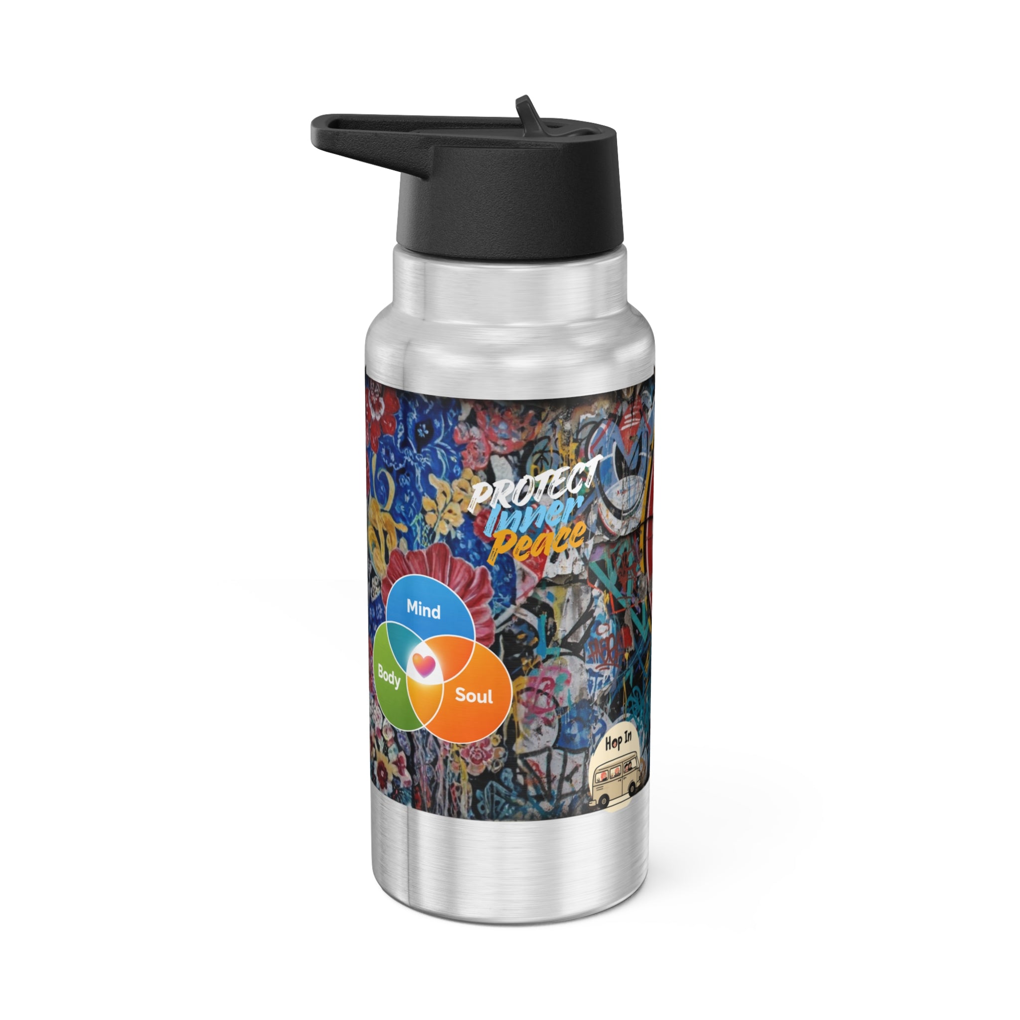 32oz Graffiti Gator Tumbler – 'High Road' Insulated Leak-Proof Double Wall Mug Free Shipping