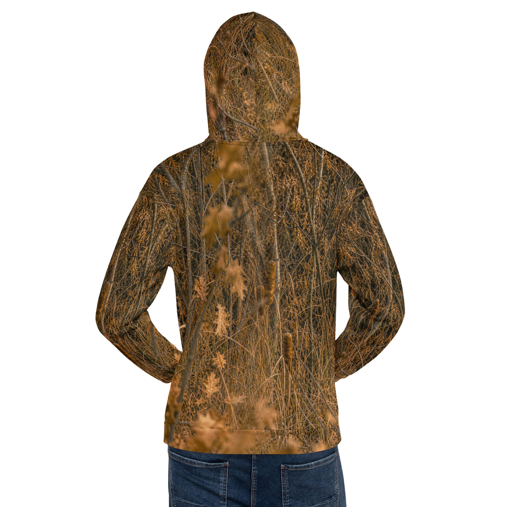 Fitted 3D Deer Print Hooded Sweatshirt